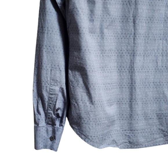 Calvin Klein slim fit button down long sleeve 100 % cotton shirt color grey - Picture 3 of 6